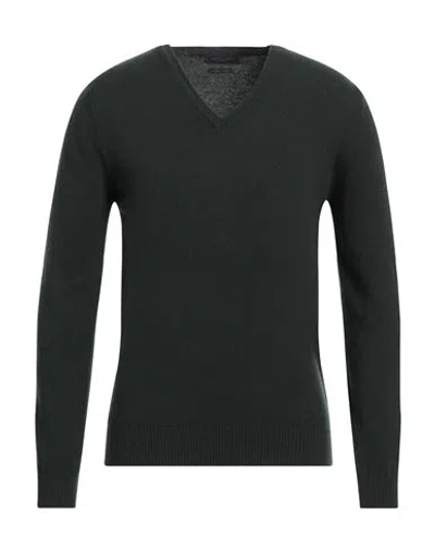 Daniele Fiesoli Man Sweater Dark Green Size M Wool, Cashmere