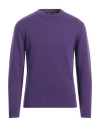 Daniele Fiesoli Man Sweater Dark Purple Size Xl Merino Wool