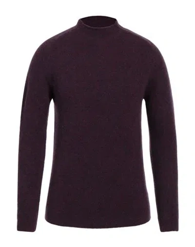 Daniele Fiesoli Man Sweater Deep Purple Size Xxl Merino Wool, Polyamide, Elastane