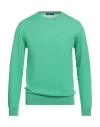 Daniele Fiesoli Man Sweater Emerald Green Size L Merino Wool