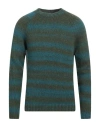 Daniele Fiesoli Man Sweater Green Size M Baby Alpaca Wool, Merino Wool, Polyamide