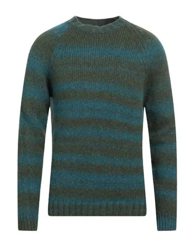 Daniele Fiesoli Man Sweater Green Size M Baby Alpaca Wool, Merino Wool, Polyamide In Green