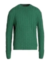 Daniele Fiesoli Man Sweater Green Size L Baby Alpaca Wool, Wool, Polyamide