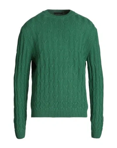 Daniele Fiesoli Man Sweater Green Size L Baby Alpaca Wool, Wool, Polyamide