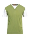 Daniele Fiesoli Man Sweater Green Size L Cotton