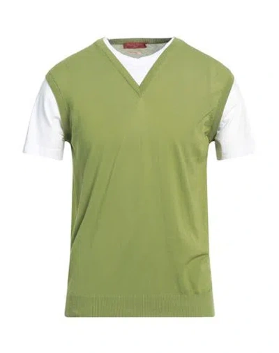 Daniele Fiesoli Man Sweater Green Size L Cotton