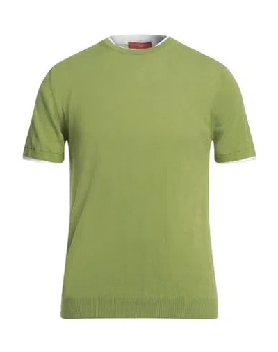 Daniele Fiesoli Man Sweater Green Size L Cotton