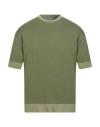 Daniele Fiesoli Man Sweater Military Green Size L Cotton In Green