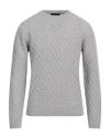 Daniele Fiesoli Man Sweater Light Grey Size L Merino Wool In Green