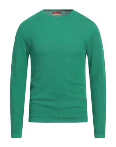 Daniele Fiesoli Man Sweater Green Size Xl Cotton In Green