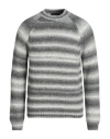 Daniele Fiesoli Man Sweater Grey Size L Baby Alpaca Wool, Merino Wool, Polyamide In Grey