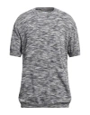 Daniele Fiesoli Man Sweater Grey Size L Organic Cotton, Polyamide In Grey