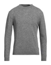 Daniele Fiesoli Man Sweater Grey Size Xxl Merino Wool, Polyamide, Cashmere In Grey