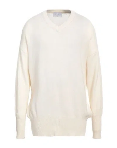 Daniele Fiesoli Man Sweater Ivory Size L Cashmere In White