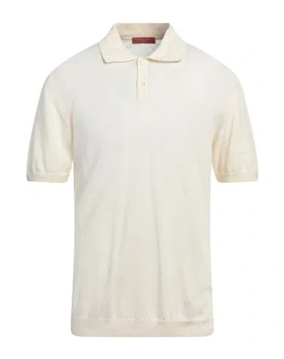 Daniele Fiesoli Man Sweater Cream Size Xl Linen, Elastane In White