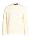Daniele Fiesoli Man Sweater Ivory Size L Merino Wool, Acrylic In White
