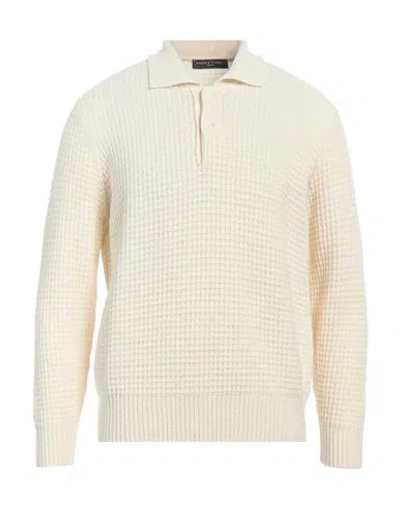 Daniele Fiesoli Man Sweater Ivory Size L Merino Wool, Acrylic In White