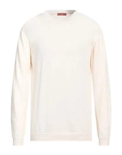 DANIELE FIESOLI DANIELE FIESOLI MAN SWEATER IVORY SIZE L ORGANIC COTTON, POLYAMIDE