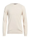 Daniele Fiesoli Man Sweater Beige Size L Wool In White