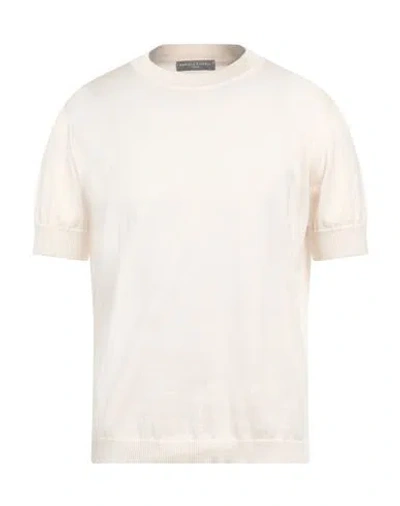 Daniele Fiesoli Man Sweater Ivory Size M Cotton In White