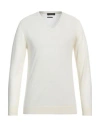 Daniele Fiesoli Man Sweater Ivory Size M Merino Wool In White