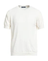 Daniele Fiesoli Man Sweater Ivory Size M Organic Cotton, Polyamide In White