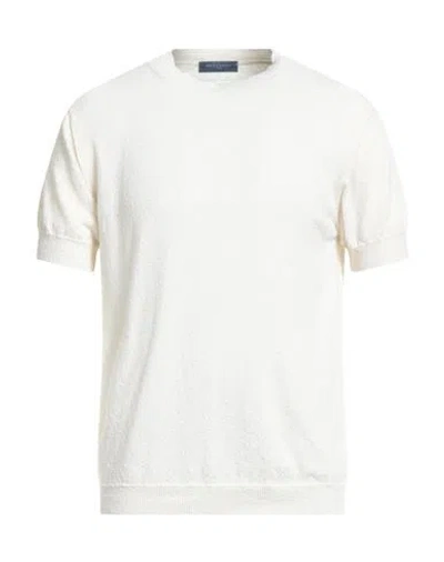 Daniele Fiesoli Man Sweater Ivory Size M Organic Cotton, Polyamide In White
