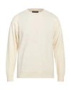Daniele Fiesoli Man Sweater Ivory Size Xl Merino Wool, Polyamide, Elastane In White