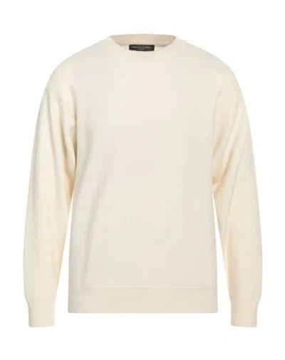 Daniele Fiesoli Man Sweater Ivory Size Xl Merino Wool, Polyamide, Elastane In White