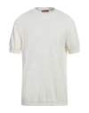 Daniele Fiesoli Man Sweater Ivory Size Xxl Cotton, Polyamide In White