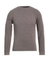 Daniele Fiesoli Man Sweater Khaki Size L Merino Wool In Beige