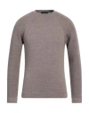 Daniele Fiesoli Man Sweater Khaki Size L Merino Wool In Beige