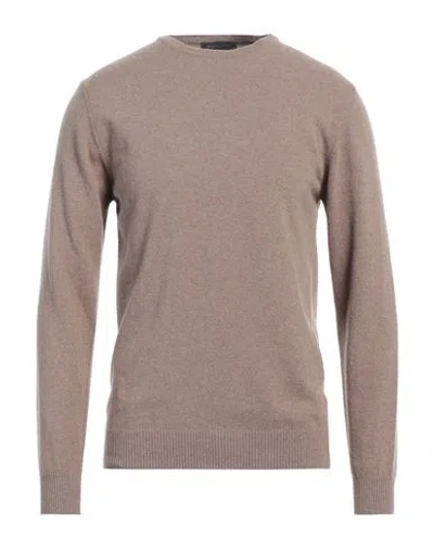 Daniele Fiesoli Man Sweater Khaki Size Xxl Merino Wool, Cashmere In Beige