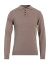 Daniele Fiesoli Man Sweater Khaki Size M Wool, Cashmere In Beige
