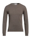 Daniele Fiesoli Man Sweater Khaki Size S Cashmere In Brown