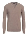 Daniele Fiesoli Man Sweater Sand Size M Merino Wool In Beige