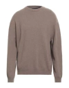 Daniele Fiesoli Man Sweater Khaki Size Xxl Merino Wool, Cashmere In Beige