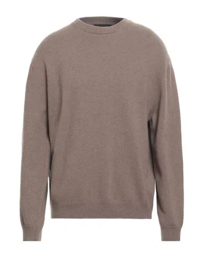 Daniele Fiesoli Man Sweater Khaki Size Xxl Merino Wool, Cashmere In Beige