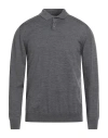 Daniele Fiesoli Man Sweater Lead Size L Merino Wool In Gray