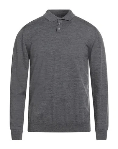 Daniele Fiesoli Man Sweater Lead Size L Merino Wool In Gray