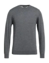 Daniele Fiesoli Man Sweater Lead Size M Merino Wool In Gray