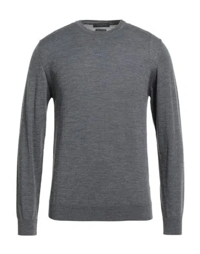 Daniele Fiesoli Man Sweater Lead Size M Merino Wool In Gray