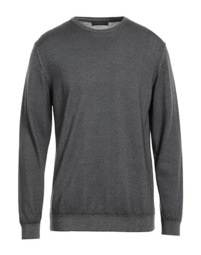 Daniele Fiesoli Man Sweater Lead Size Xxl Merino Wool In Grey