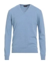 Daniele Fiesoli Man Sweater Light Blue Size L Wool, Cashmere