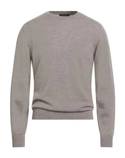 Daniele Fiesoli Man Sweater Light Brown Size L Merino Wool
