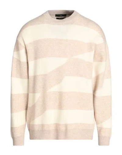 Daniele Fiesoli Man Sweater Light Brown Size L Merino Wool, Polyamide In Beige