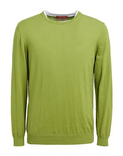 Daniele Fiesoli Man Sweater Light Green Size L Cotton