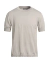 Daniele Fiesoli Man Sweater Light Grey Size L Cotton In Beige