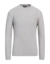 Daniele Fiesoli Man Sweater Light Grey Size L Merino Wool In Green