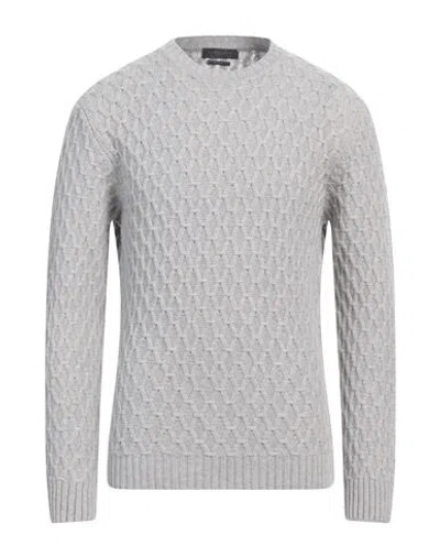 Daniele Fiesoli Man Sweater Light Grey Size L Merino Wool In Grey